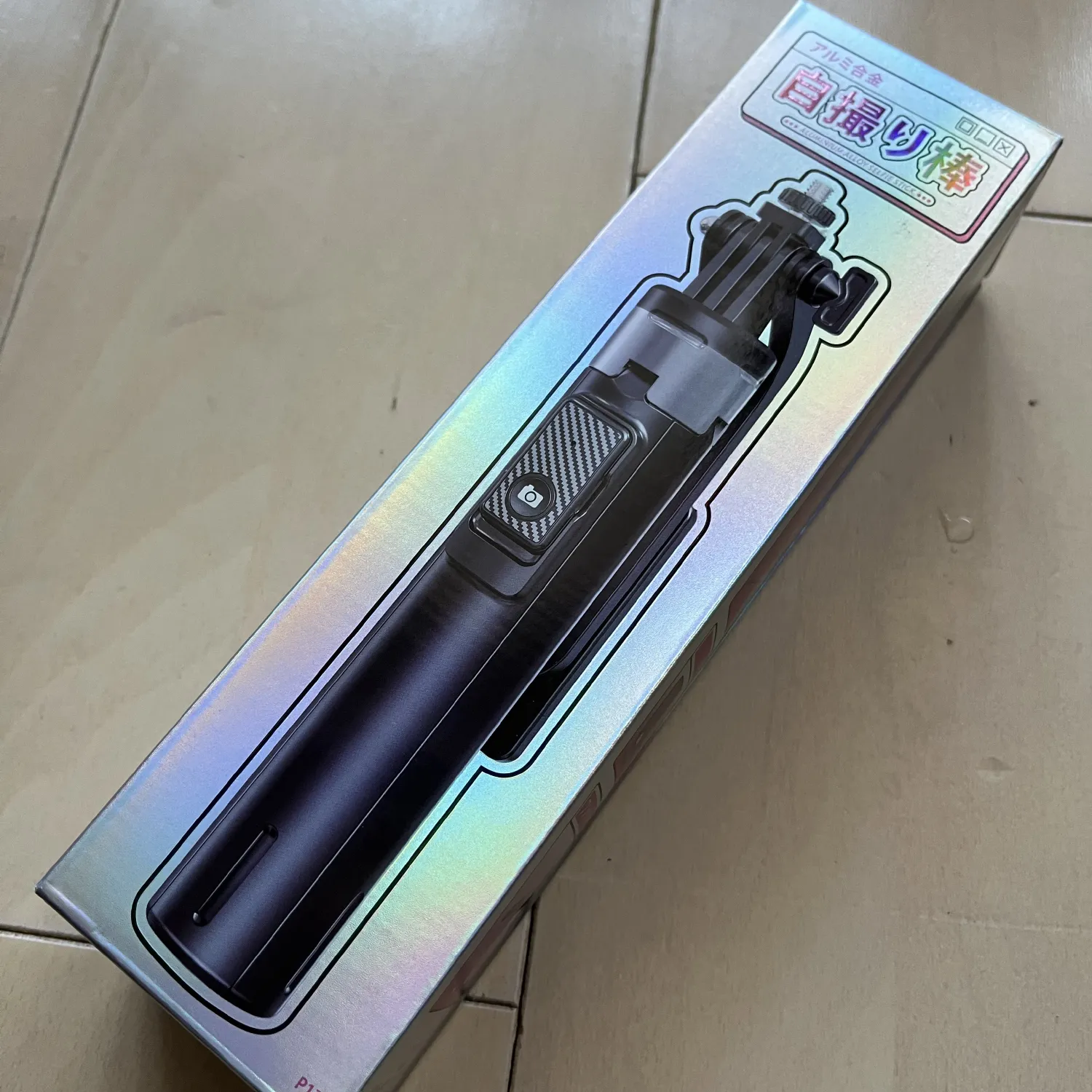 google pixelに最適な自撮り棒の箱