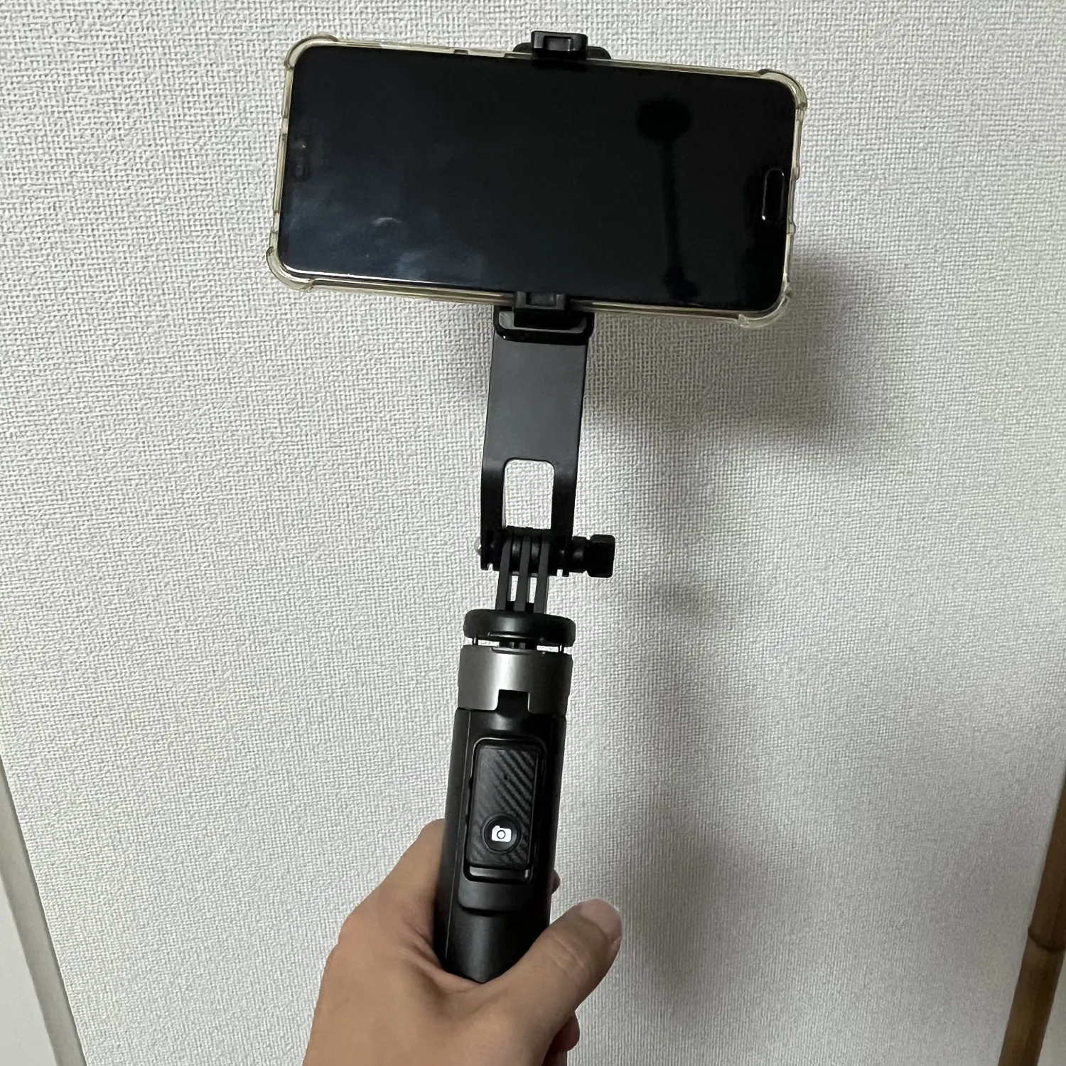google pixelに最適な自撮り棒にスマホセット